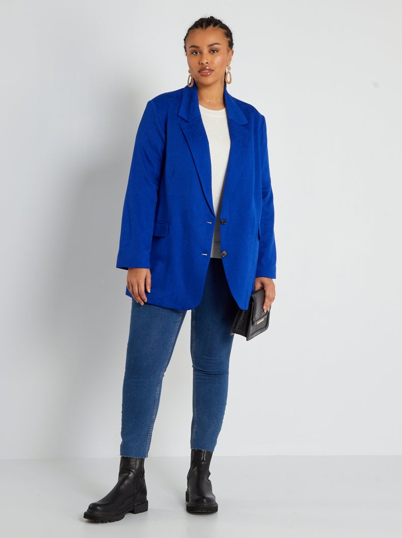 Giacca tailleur in jacquard blu - Kiabi