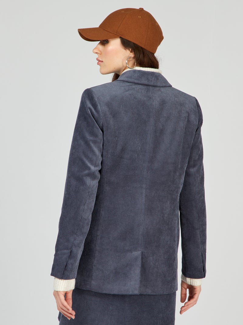 Giacca tailleur in velluto BLU - Kiabi
