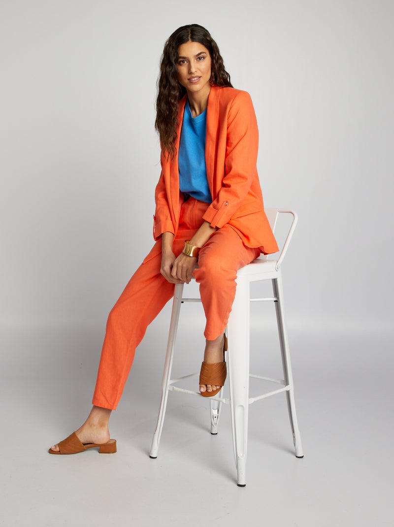Oakwood Giacca In Pelle Di Pecora Donna: Arancione, Taglia 40 (Small), Fodera In Cotone, Maniche Lunghe