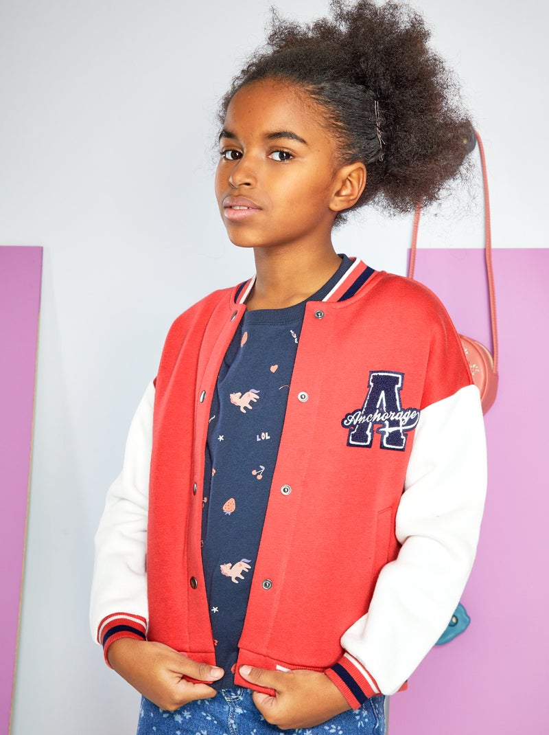 Giacca teddy stile 'college' ROSA - Kiabi