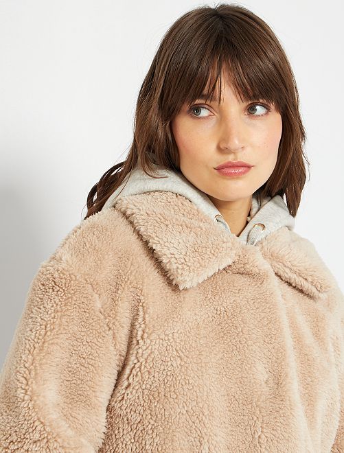 Giacca tipo sherpa - BEIGE - Kiabi - 40.00€