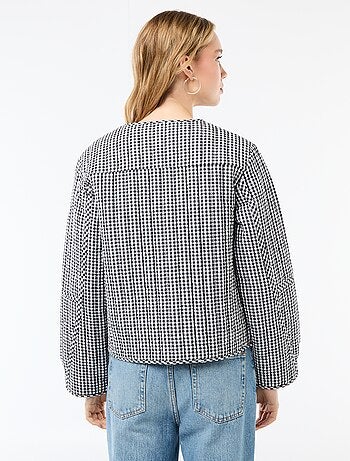 Giacca trapuntata a quadri