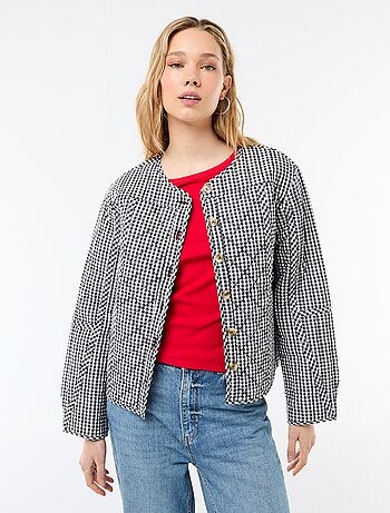 Giacca trapuntata a quadri