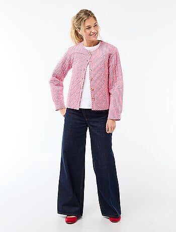 Giacca trapuntata a quadri