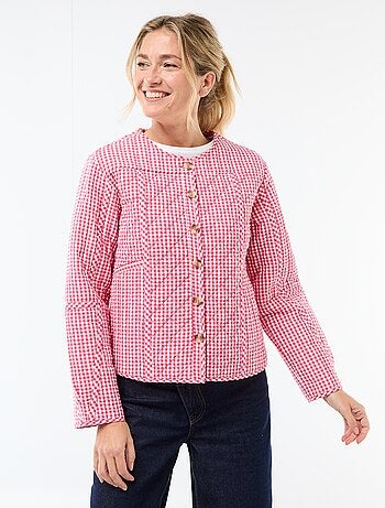 Giacca trapuntata a quadri