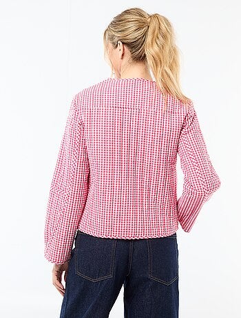 Giacca trapuntata a quadri