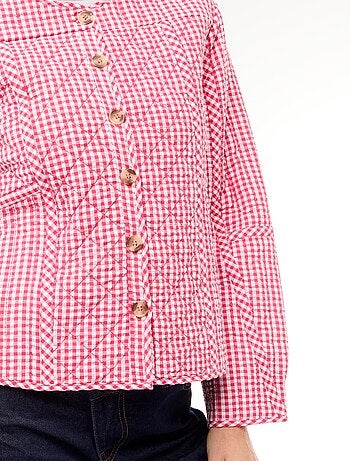 Giacca trapuntata a quadri