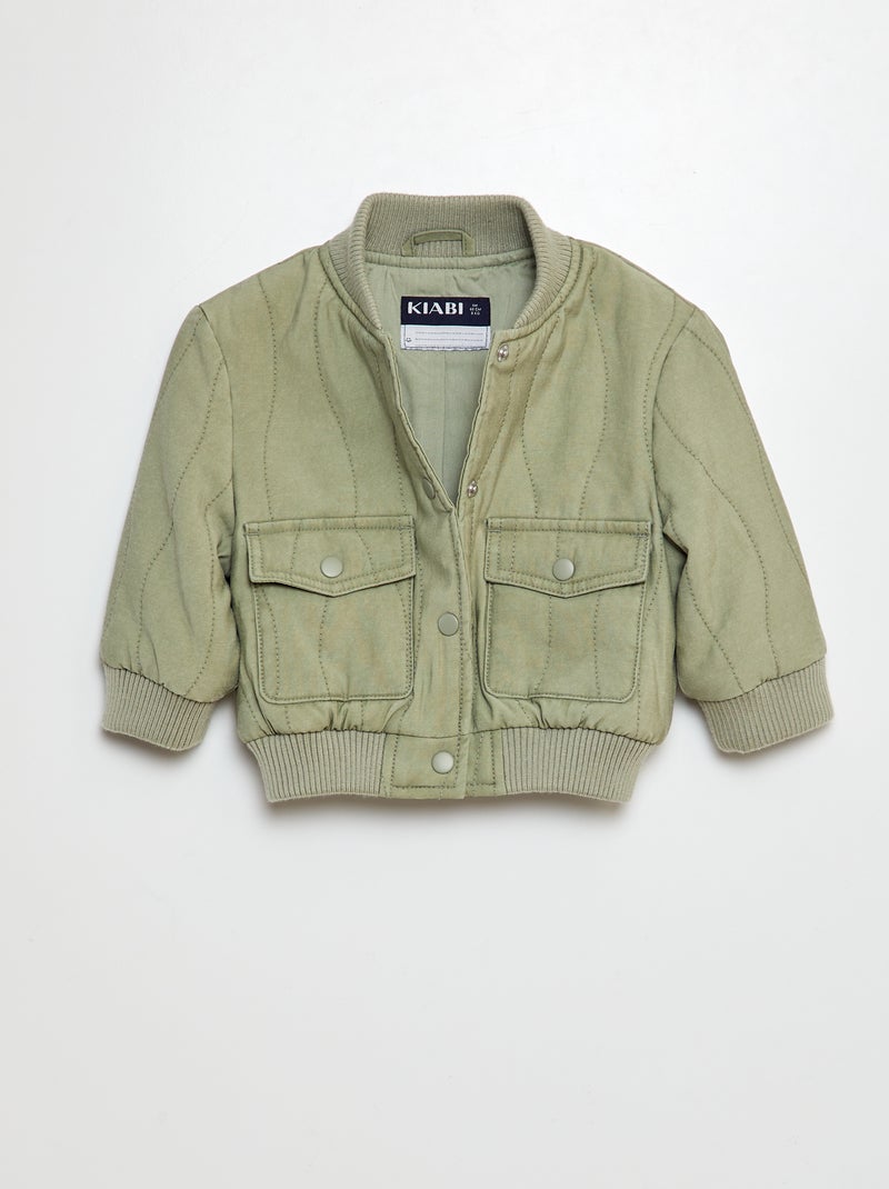 Giacca trapuntata con bottoni a pressione KAKI - Kiabi