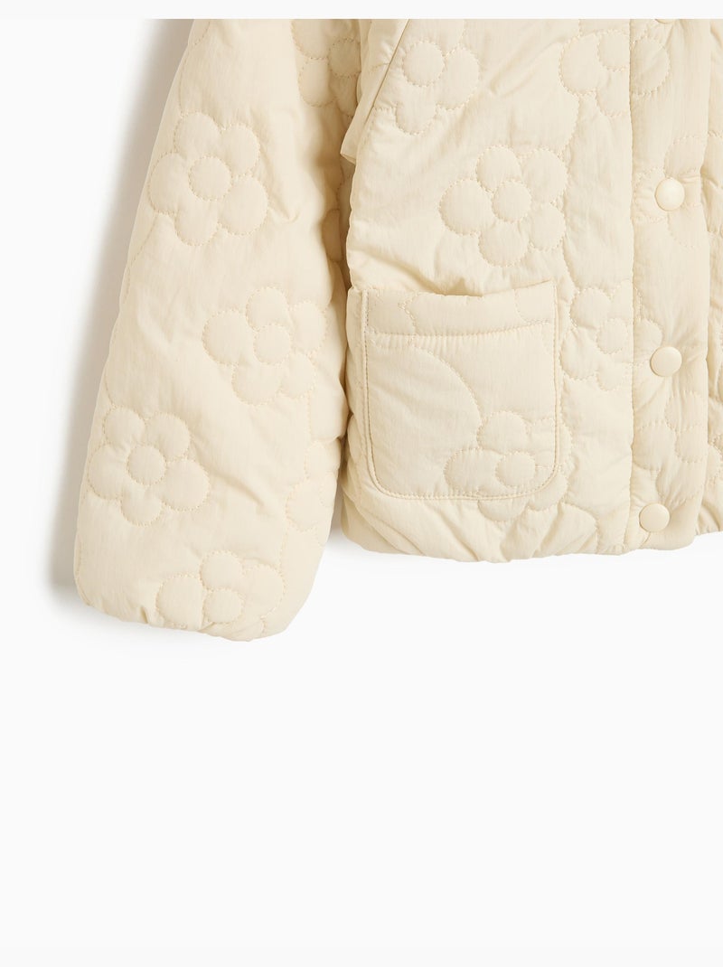 Giacca trapuntata con fiori, mo fashion Bianco - Kiabi