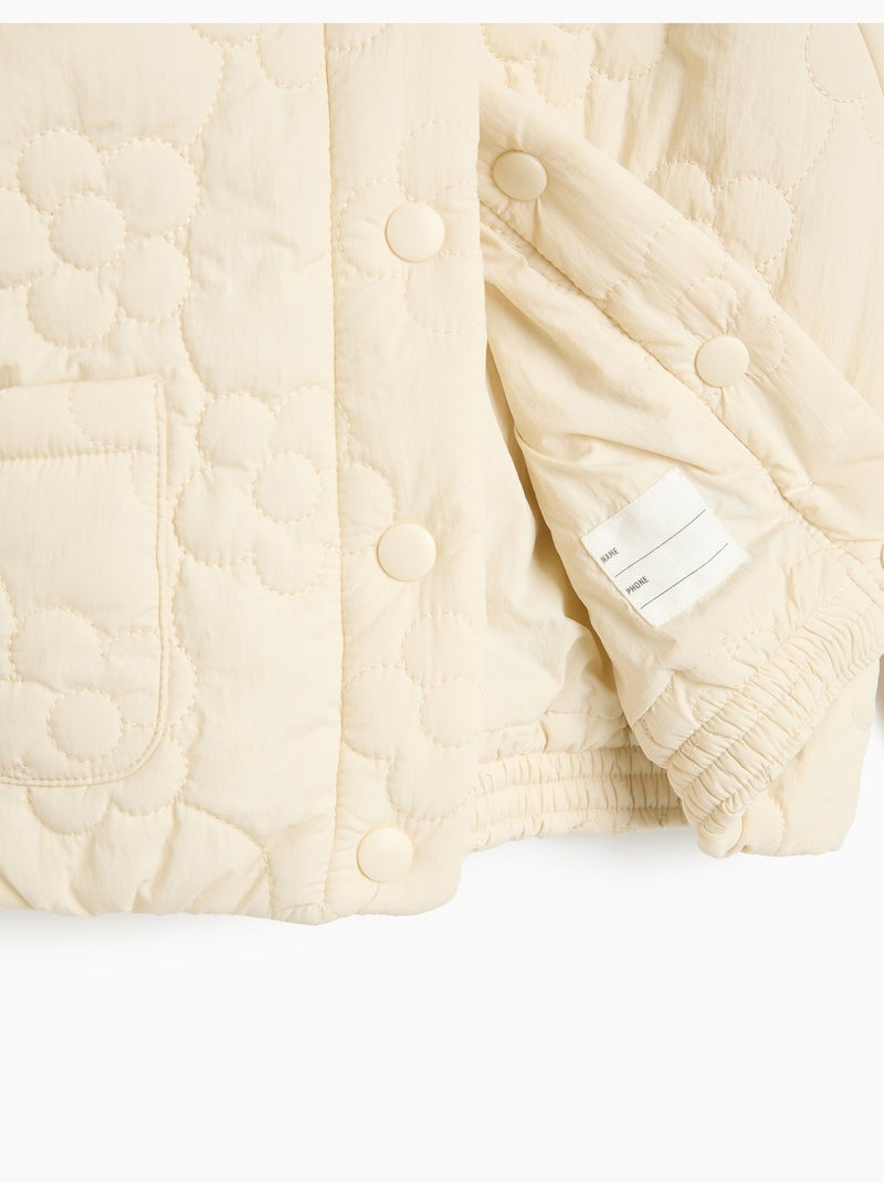 Giacca trapuntata con fiori, mo fashion Bianco - Kiabi