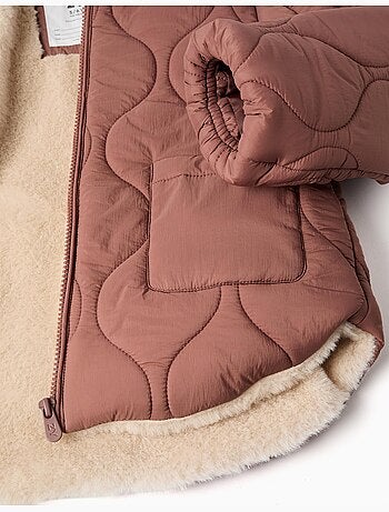 Giacca trapuntata con fodera in peluche e tasche