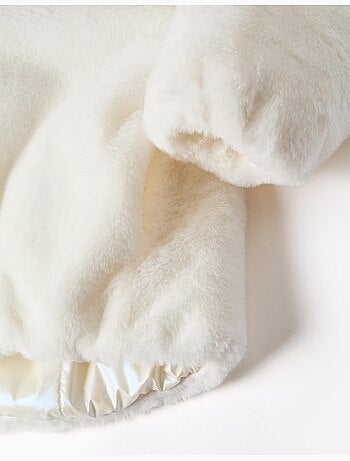 Giacca trapuntata reversibile con cappuccio e fodera in peluche
