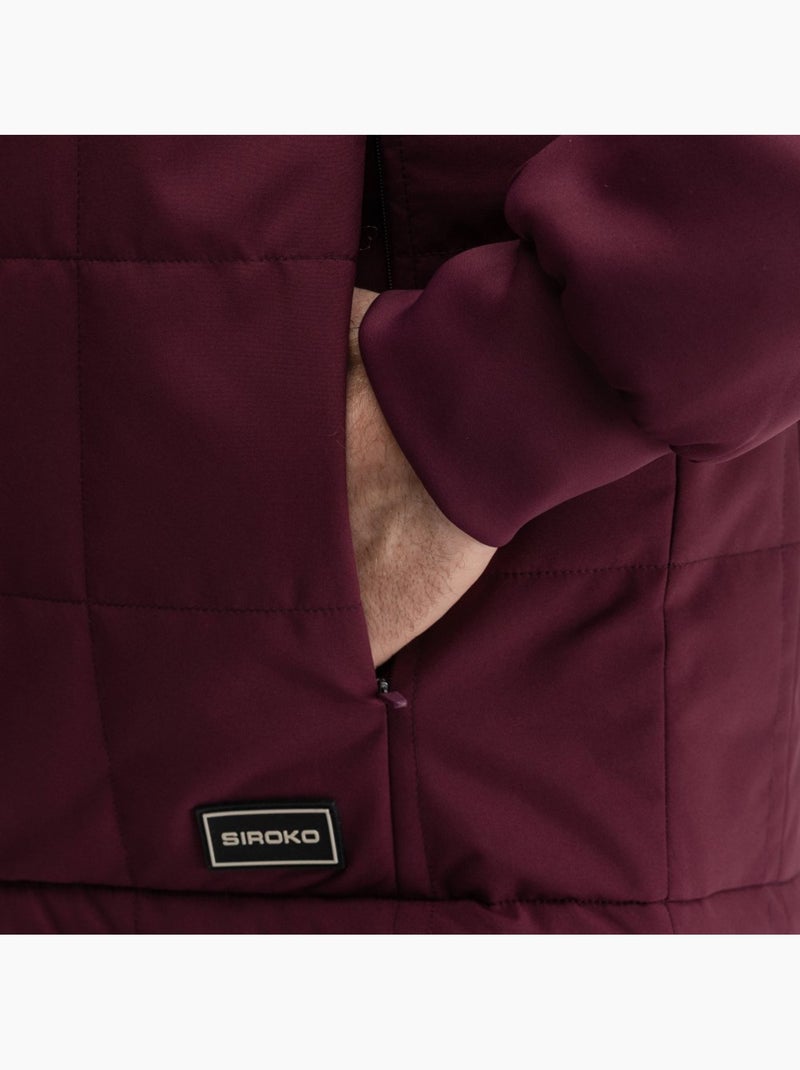 Giacca trapuntata reversible da golf uomo golf uomo approach valsain Rosso - Kiabi