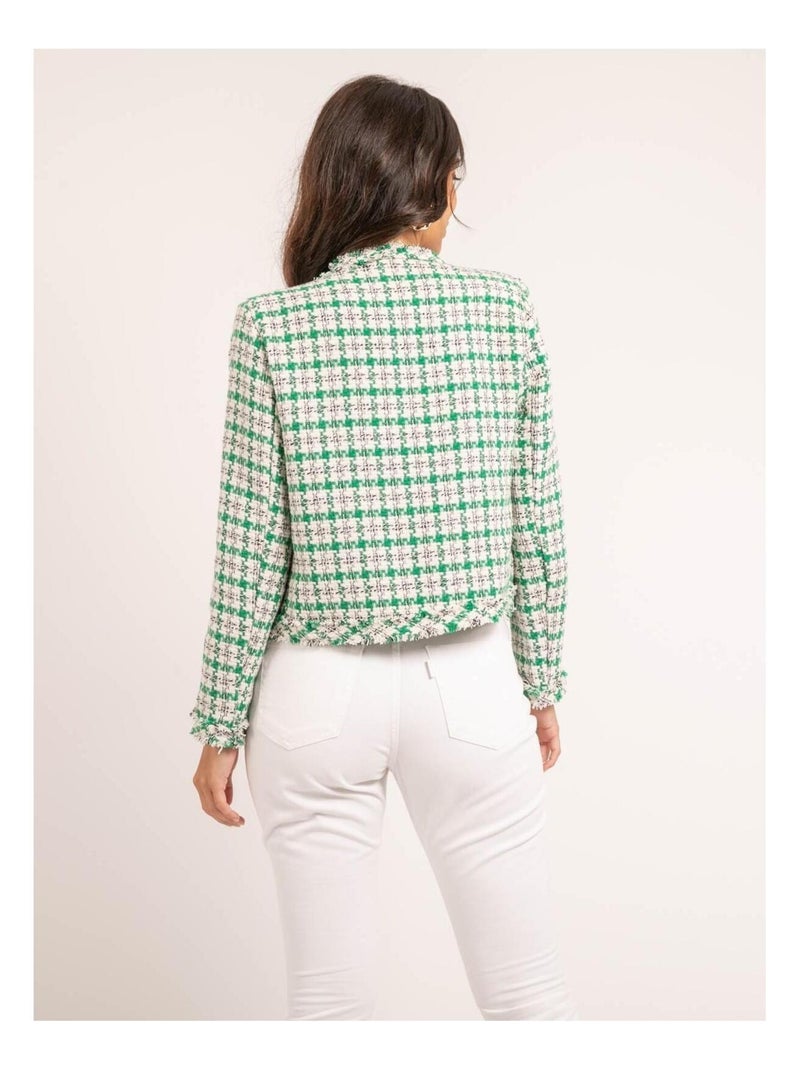 Giacca tweed ULMAN Verde - Kiabi