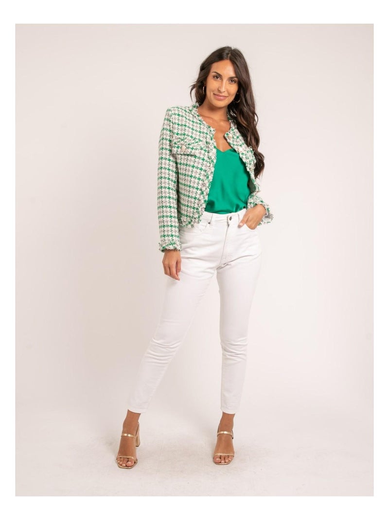 Giacca tweed ULMAN Verde - Kiabi