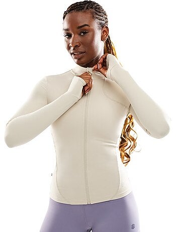 Giacca ultraleggera da allenamento con zip integrale da donna fitness donna divi