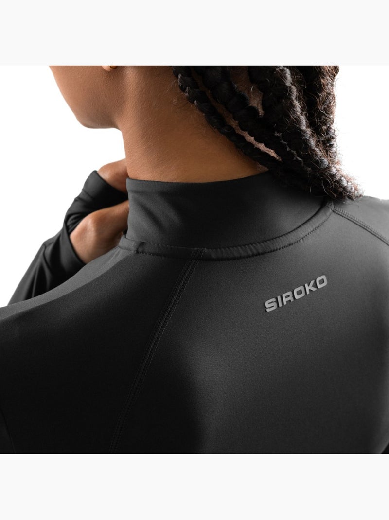 Giacca ultraleggera da allenamento con zip integrale da donna fitness donna mome Nero - Kiabi