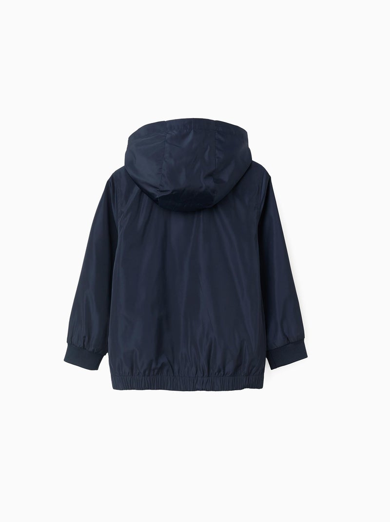 Giacca windbreaker con hood rimovibile Blu scuro - Kiabi