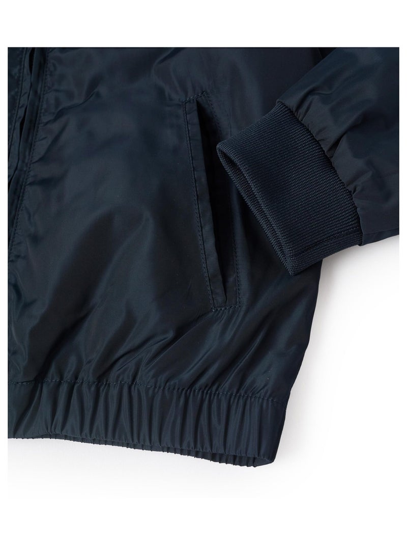 Giacca windbreaker con hood rimovibile Blu scuro - Kiabi