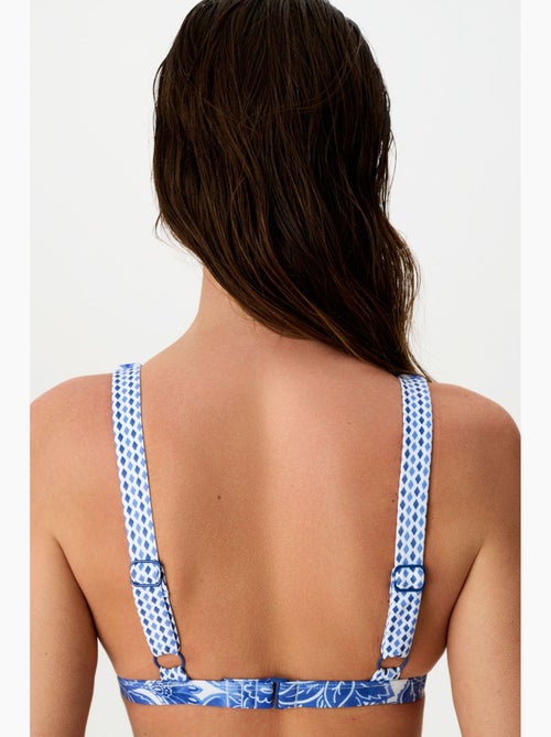 Giana top bikini con scollo a v profondo e floreale penti - Kiabi