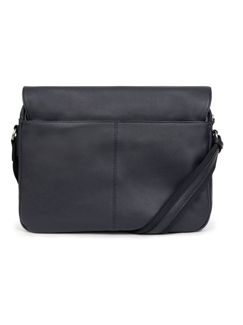 Gibecière - 13" & A4 - Pelle CONFORT Blu marino - Kiabi