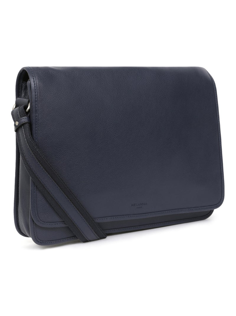 Gibecière - 13" & a4 - pelle confort hexagona Blu marino - Kiabi