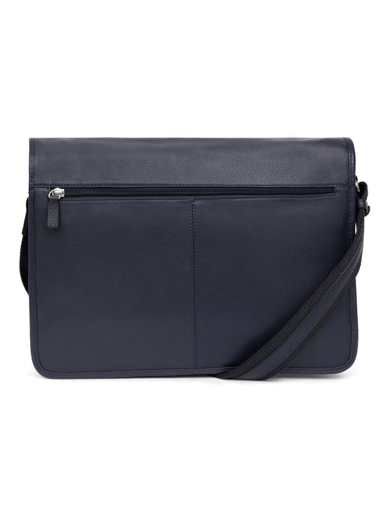Gibecière - 13" & a4 - pelle confort hexagona Blu marino - Kiabi