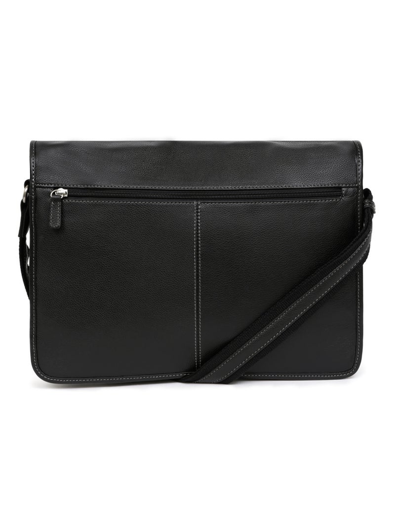 Gibecière - 13" & a4 - pelle confort hexagona Nero - Kiabi