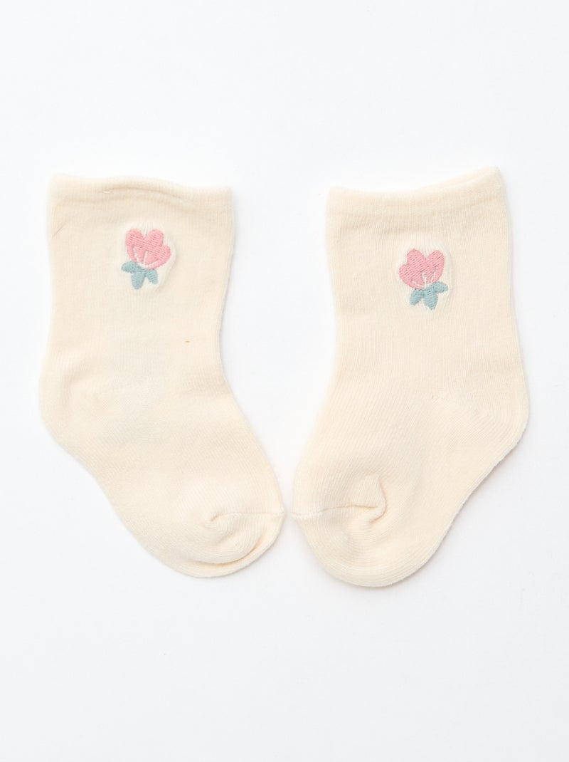 GIFTBOX brassière + pantalon + chaussettes + bonnet + bavoir Bianco - Kiabi