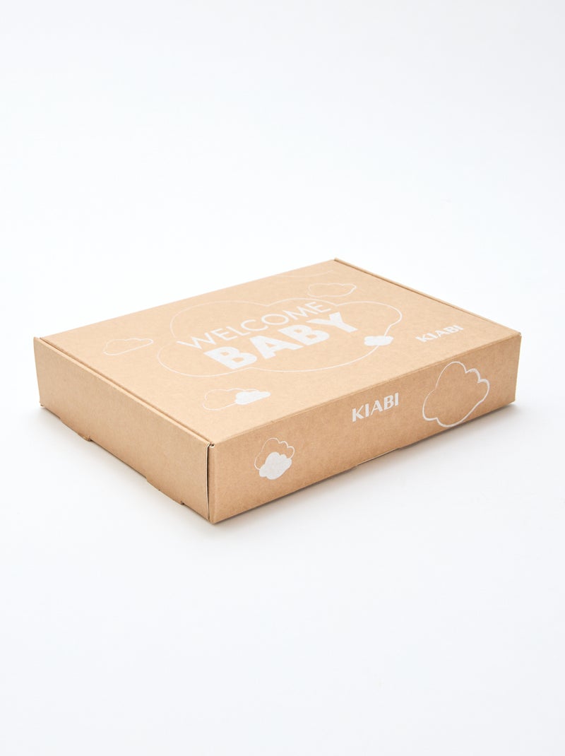 GIFTBOX brassière + pantalon + chaussettes + bonnet + bavoir Bianco - Kiabi