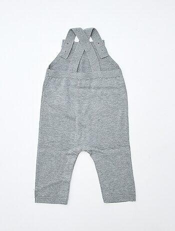 CONFEZIONE REGALO salopette lunga in maglia + body + mussola double gaze + calzini