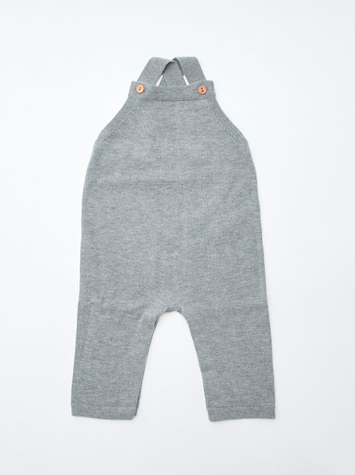 GIFTBOX salopette lunga in maglia + body + mussola doppia garza + calzini - Kiabi