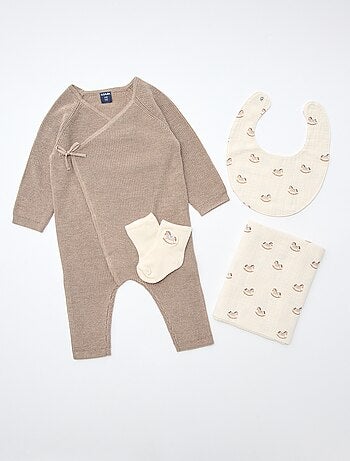 GIFTBOX Tutina + calzino + mussola + bavaglino