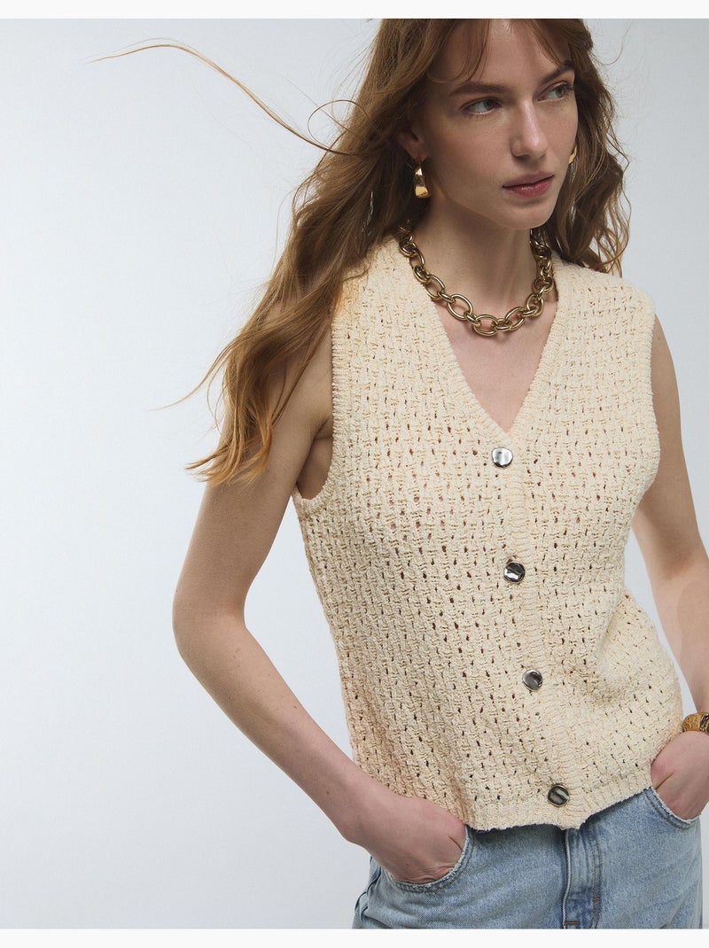 Gilet a maglia, MO Fashion Beige - Kiabi