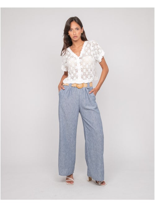 Gilet a maniche corte all'uncinetto KACHOU - Kiabi