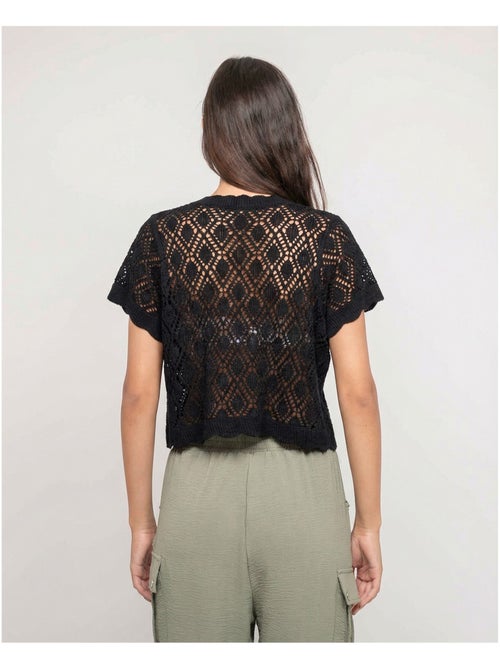 Gilet a maniche corte all'uncinetto KACHOU - Kiabi