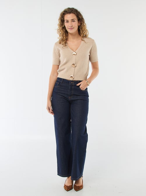 Gilet a maniche corte con bottoni fantasia - Kiabi