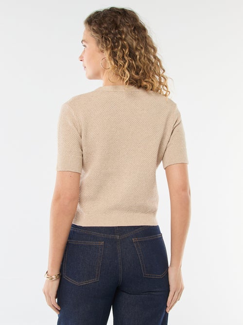 Gilet a maniche corte con bottoni fantasia - Kiabi