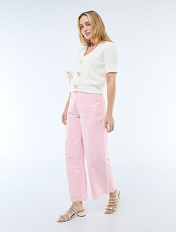 Gilet a maniche corte con bottoni fantasia