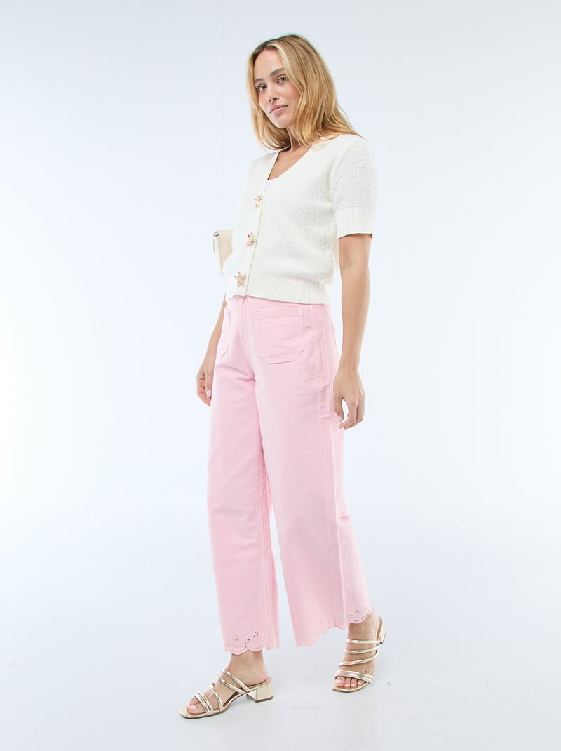 Gilet a maniche corte con bottoni fantasia Bianco - Kiabi