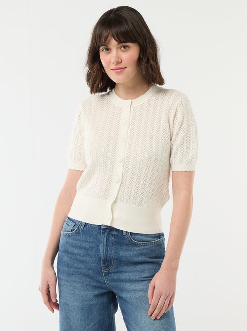 Gilet a maniche corte in maglia traforata - Kiabi