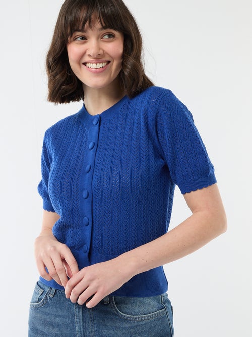 Gilet a maniche corte in maglia traforata - Kiabi