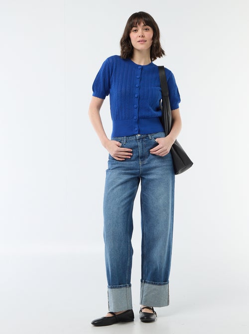 Gilet a maniche corte in maglia traforata - Kiabi