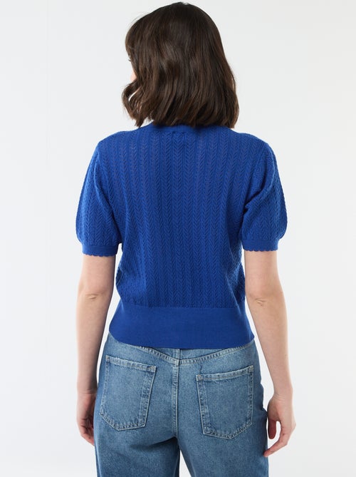 Gilet a maniche corte in maglia traforata - Kiabi