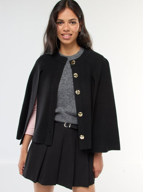 Gilet a mantella con bottoni dorati - Kiabi