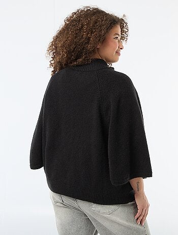 Gilet a mantella in maglia a punto grosso