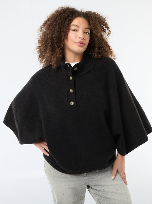 Gilet a mantella in maglia a punto grosso - Kiabi