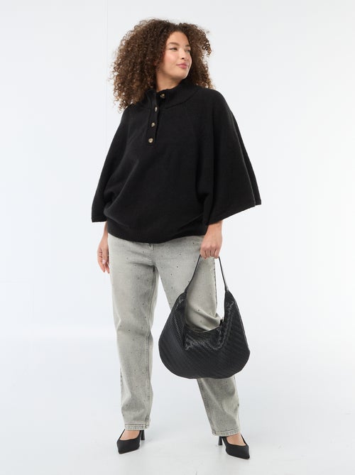 Gilet a mantella in maglia a punto grosso - Kiabi