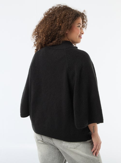 Gilet a mantella in maglia a punto grosso - Kiabi