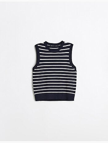 Gilet a righe a maglia, mo fashion
